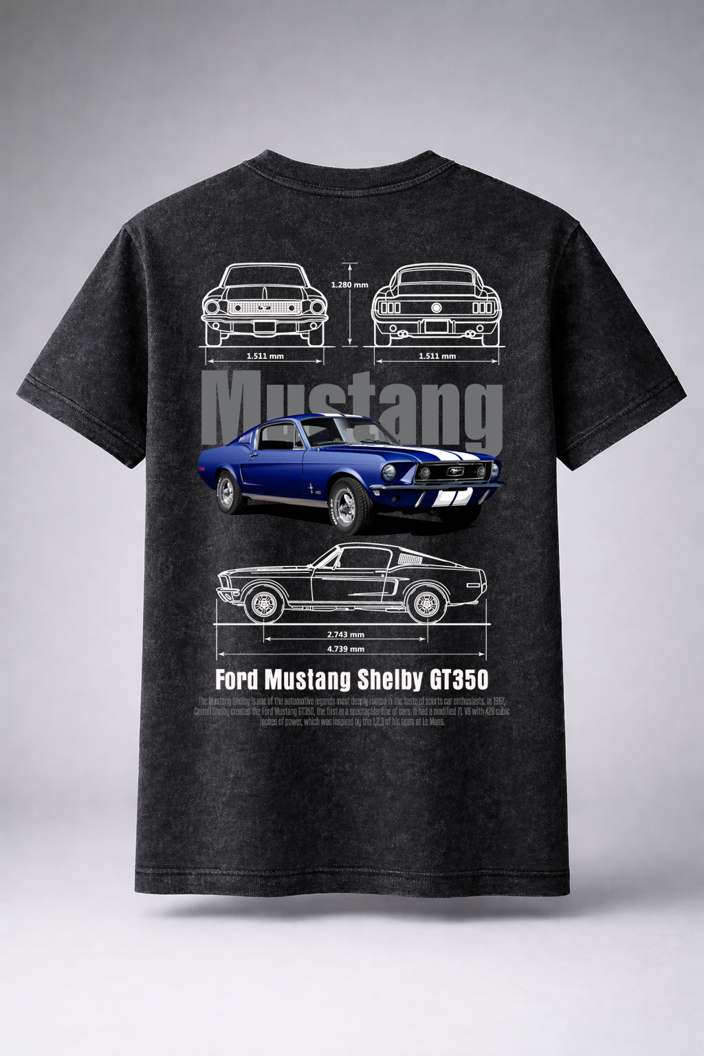Premium Acid Wash T-Shirt for Car Lovers1 (Unisex)