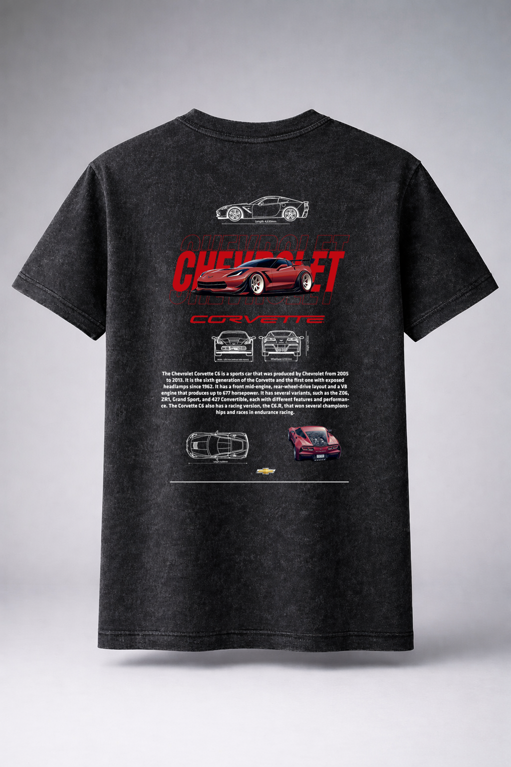 Premium Acid Wash T-Shirt for Car Lovers1 (Unisex)