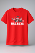 T-Shirt Half Sleeves Red Tees Graphic Printed The Badboys Red