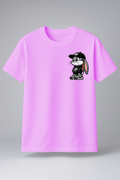 T-Shirt Half Sleeve Pink Tees Graphic Printed Bunny Baby Pink