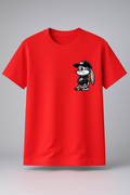T-Shirt Half Sleeve Red Tees Graphic Printed Bunny Red