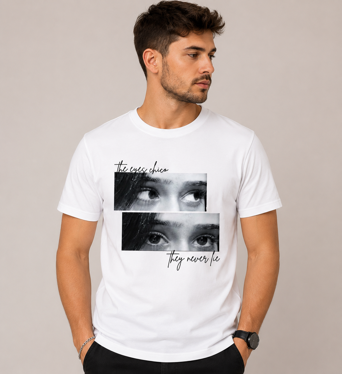 Custom Printed Couple Cotton Round Neck T-Shirt Teenzos