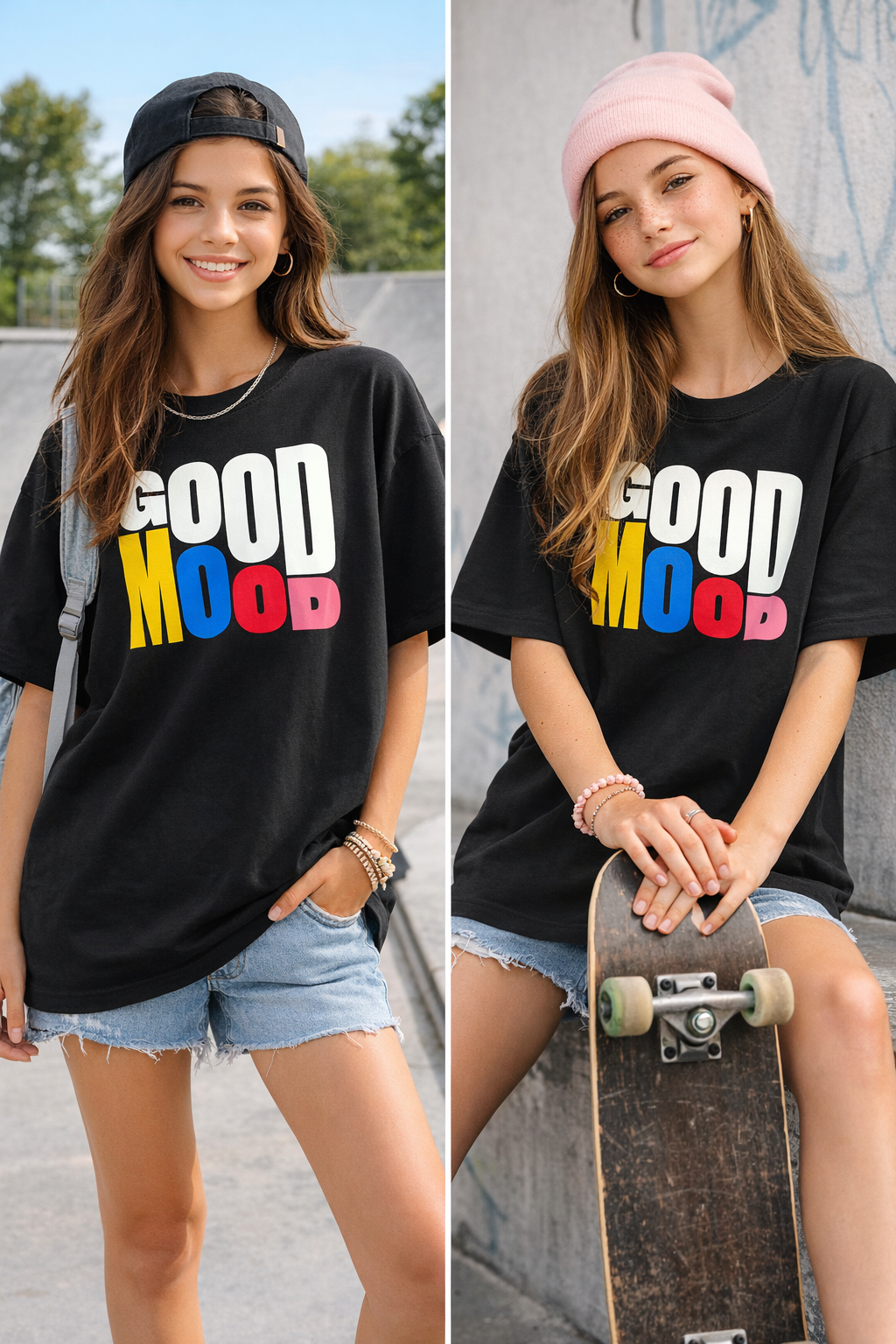 Original Black Oversized fun Printed T-shirt (Unisex)