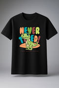 T-Shirt Half Sleeve Black Tees Cartoon Printed Black