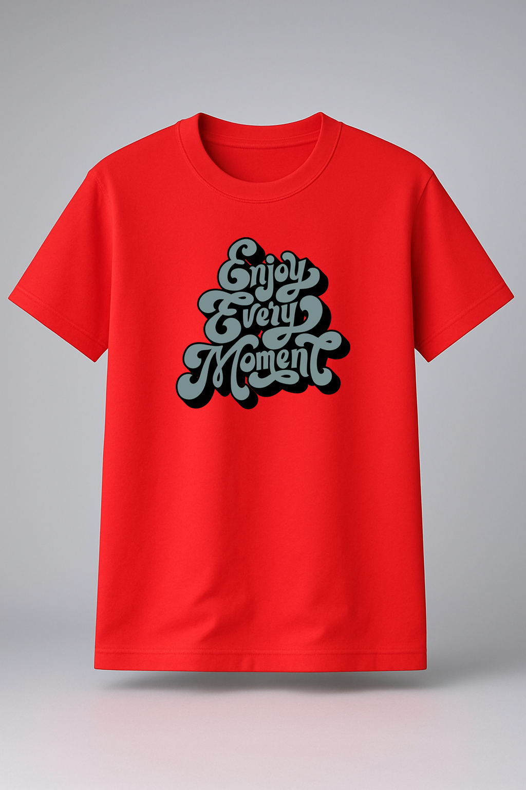 T-Shirt Half Sleeve Red Tees Street style Printed Red