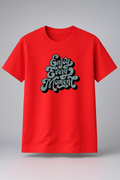 T-Shirt Half Sleeve Red Tees Street style Printed Red