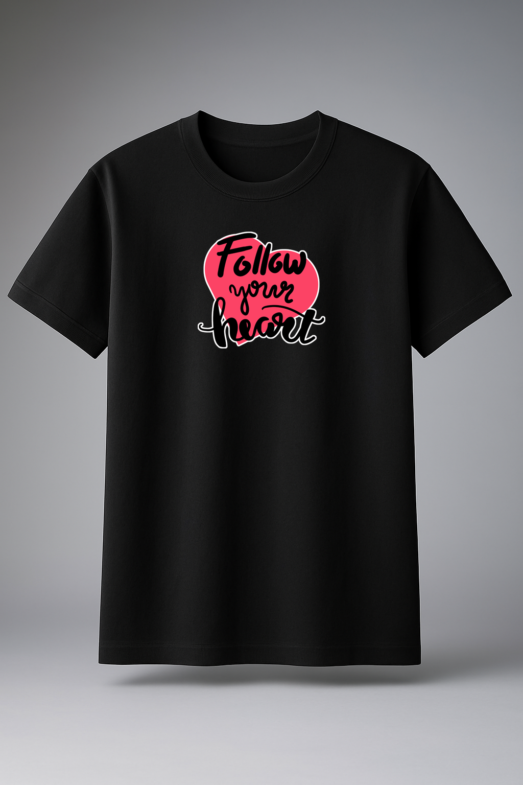 T-Shirt Half Sleeve Black Tees Graphic Minimal Black