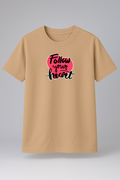 T-Shirt Half Sleeve Beige Tees Graphic Minimal Beige 36