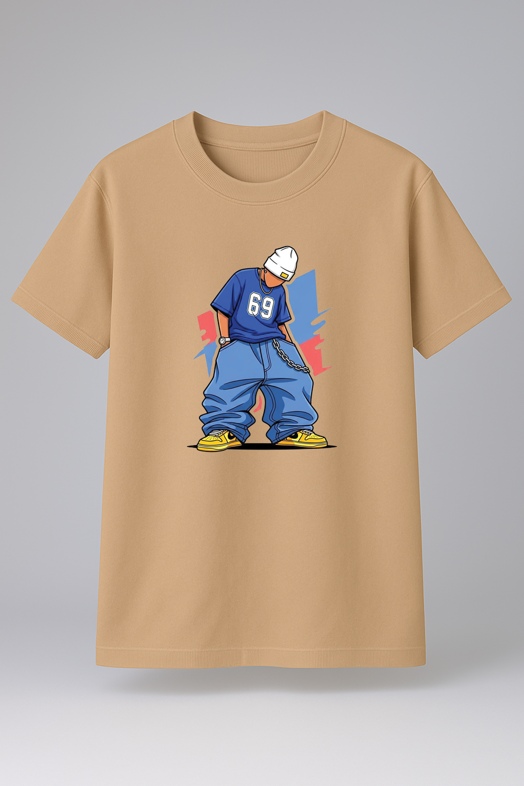 Downtown Swagger Graphic Tee Beige