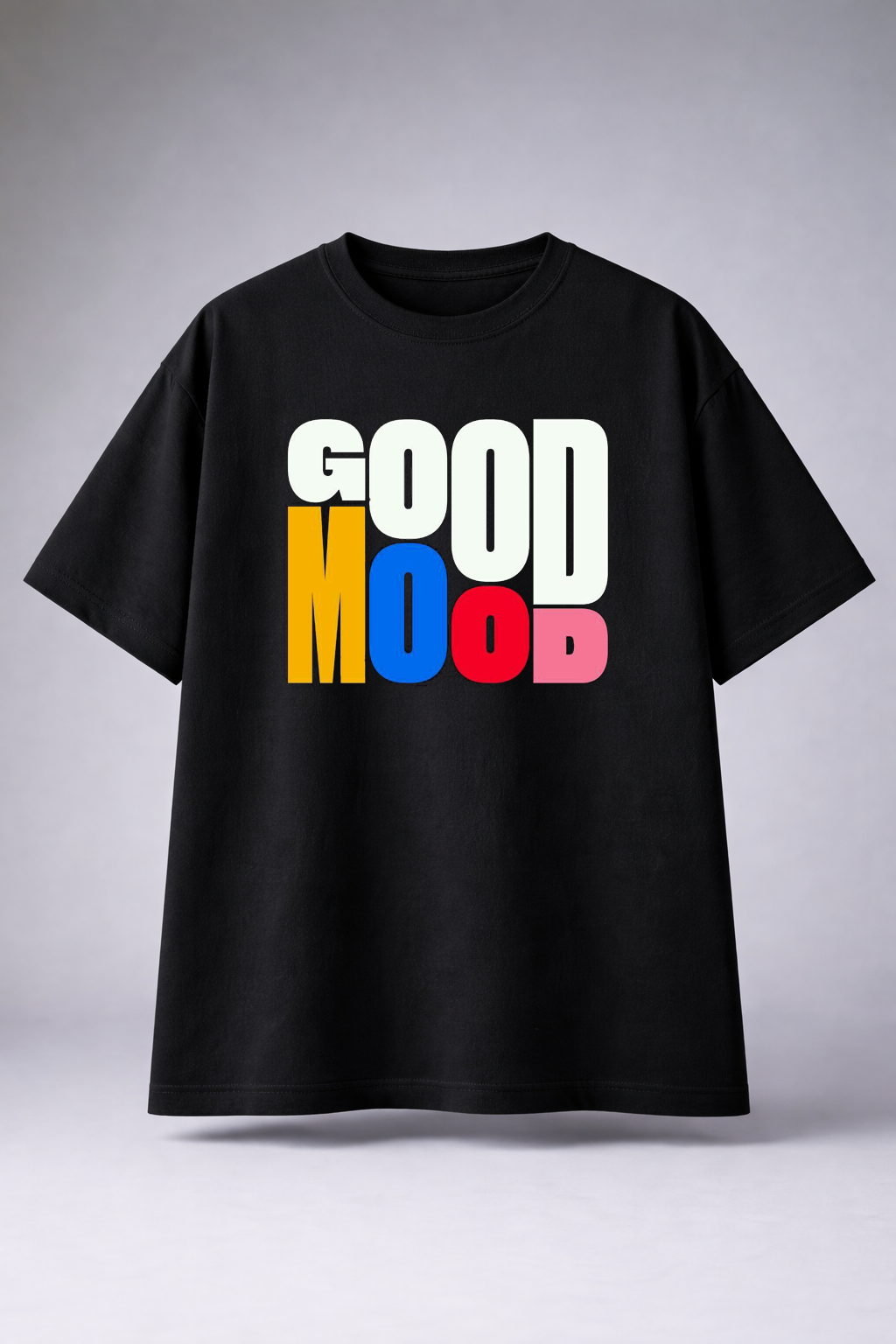 Original Black Oversized fun Printed T-shirt (Unisex)