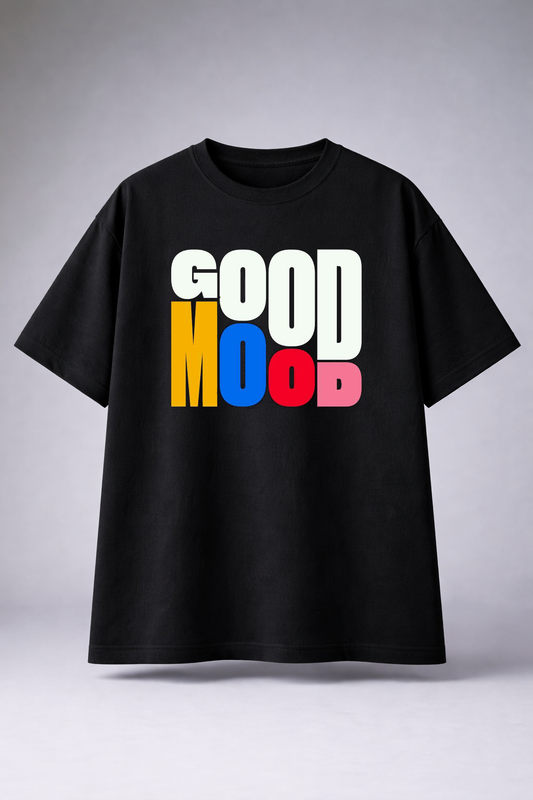 Original Black Oversized fun Printed T-shirt (Unisex)