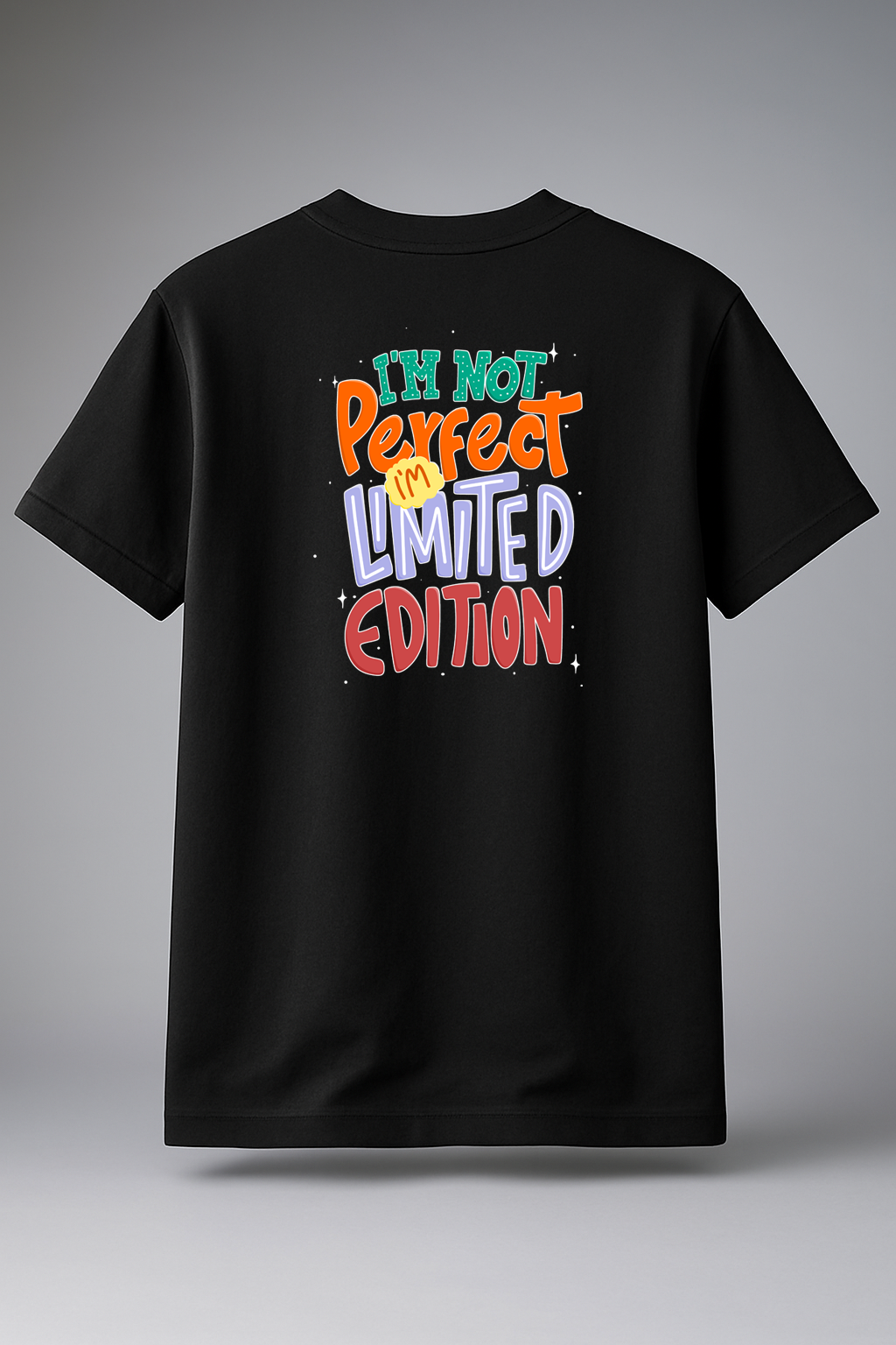 T-Shirt Half Sleeve Black Tees Graphic Printed Retro Black