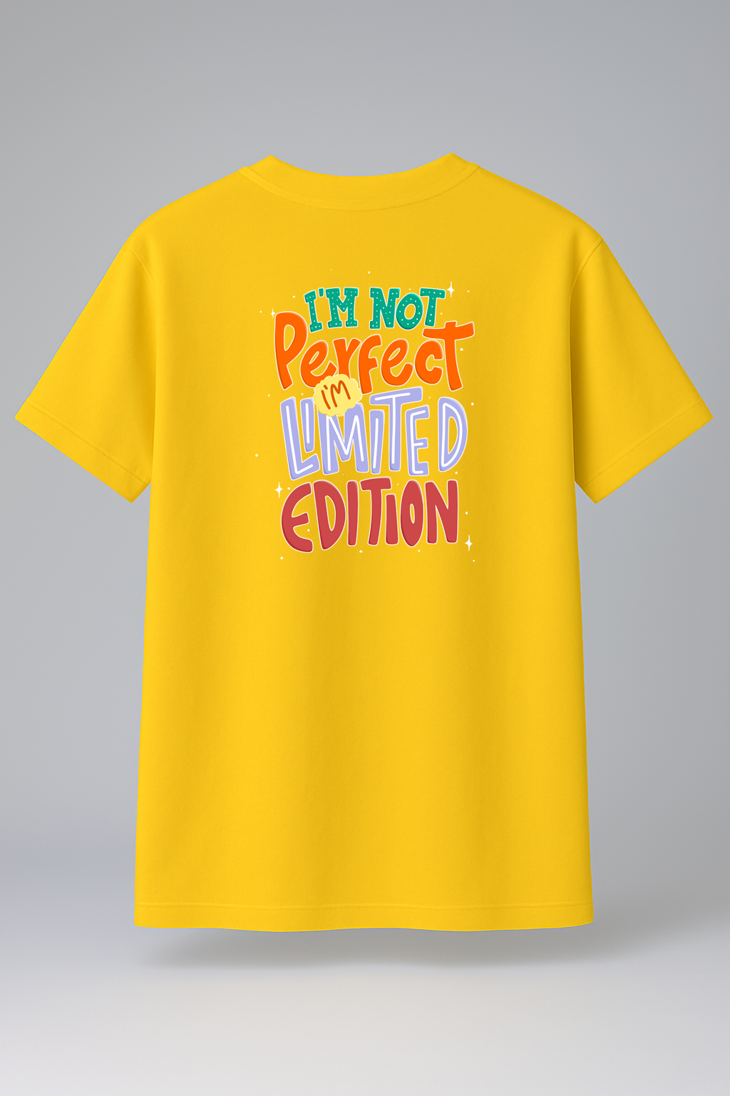 T-Shirt Half Sleeve Mustard Yellow Tees Graphic Printed Retro Mustard Yellow