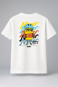 T-Shirt Half Sleeve Baby Pink Tees Graphic Printed Retro White