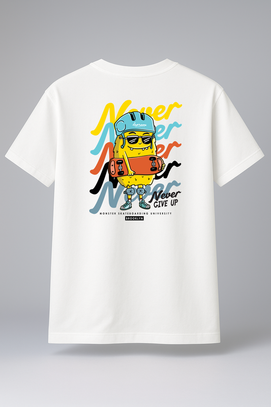 T-Shirt Half Sleeve Baby Pink Tees Graphic Printed Retro White