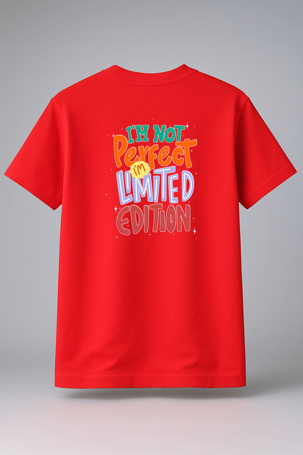 T-Shirt Half Sleeve Red Tees Graphic Printed Retro