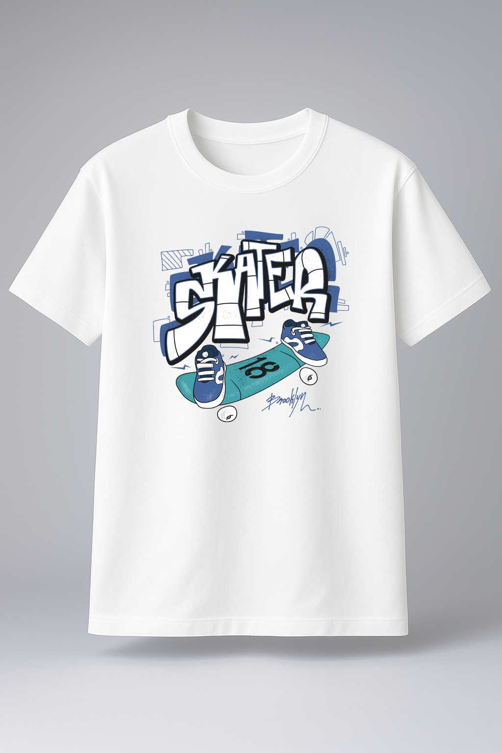 T-Shirt Half Sleeve White Tees Street style Printed White