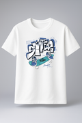 T-Shirt Half Sleeve White Tees Street style Printed White