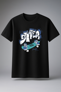 T-Shirt Half Sleeve Black Tees Street style Printed Black