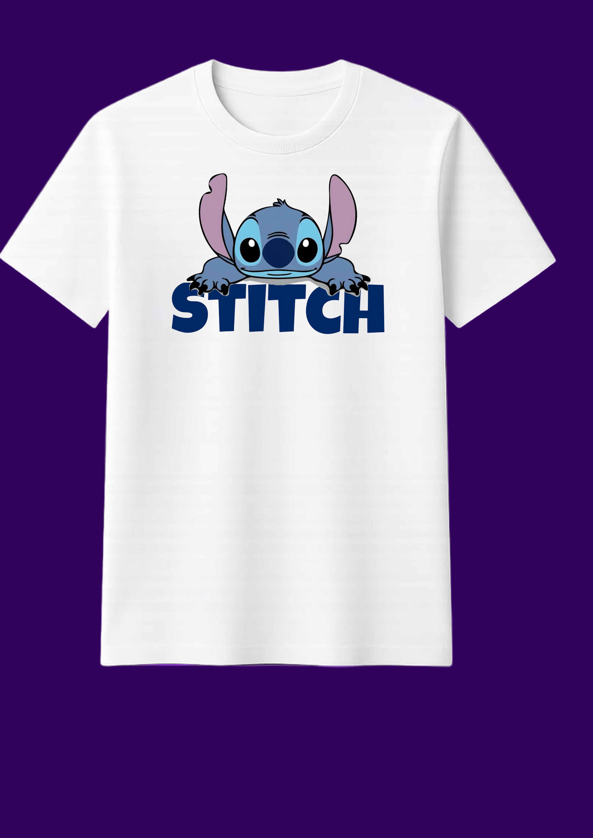 Stitch cartoon printed T shirt half sleeve