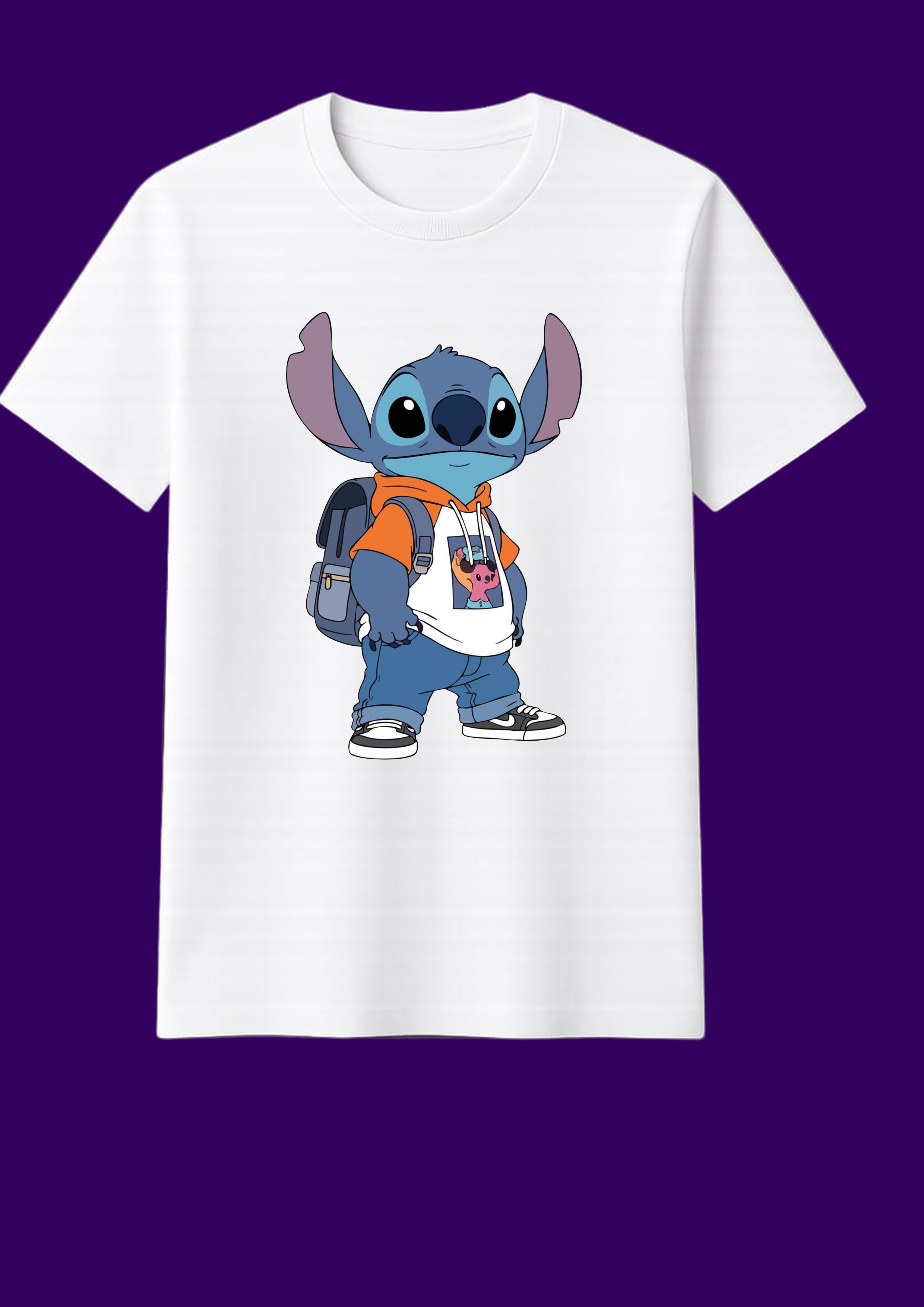 Stitch Cartoon half sleeve T shirt