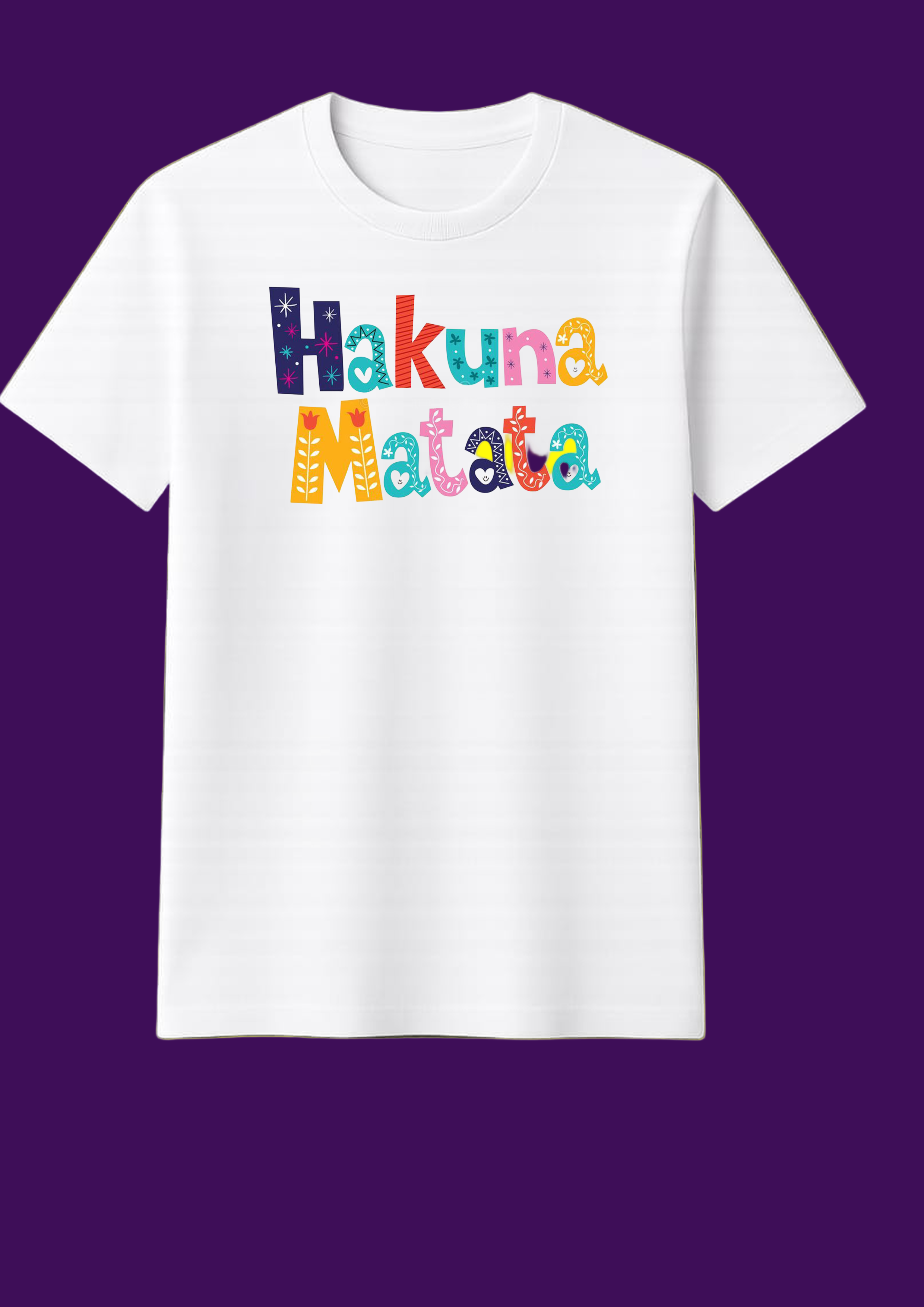 🦁 Simba “Hakuna Matata” Printed White T-Shirt