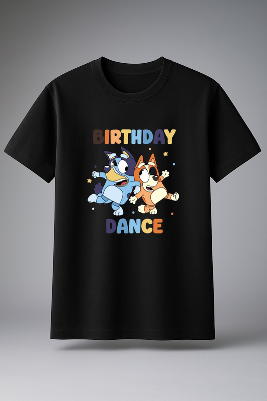 birthday dance kids Black T shirt