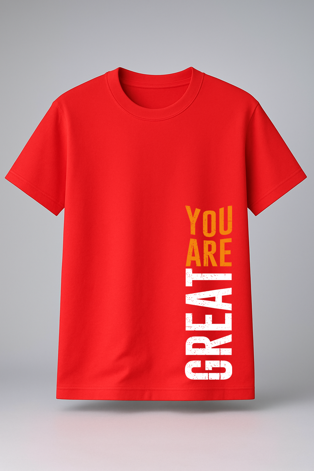 T-Shirt Half Sleeve Red Tees Graphic Printed Retro