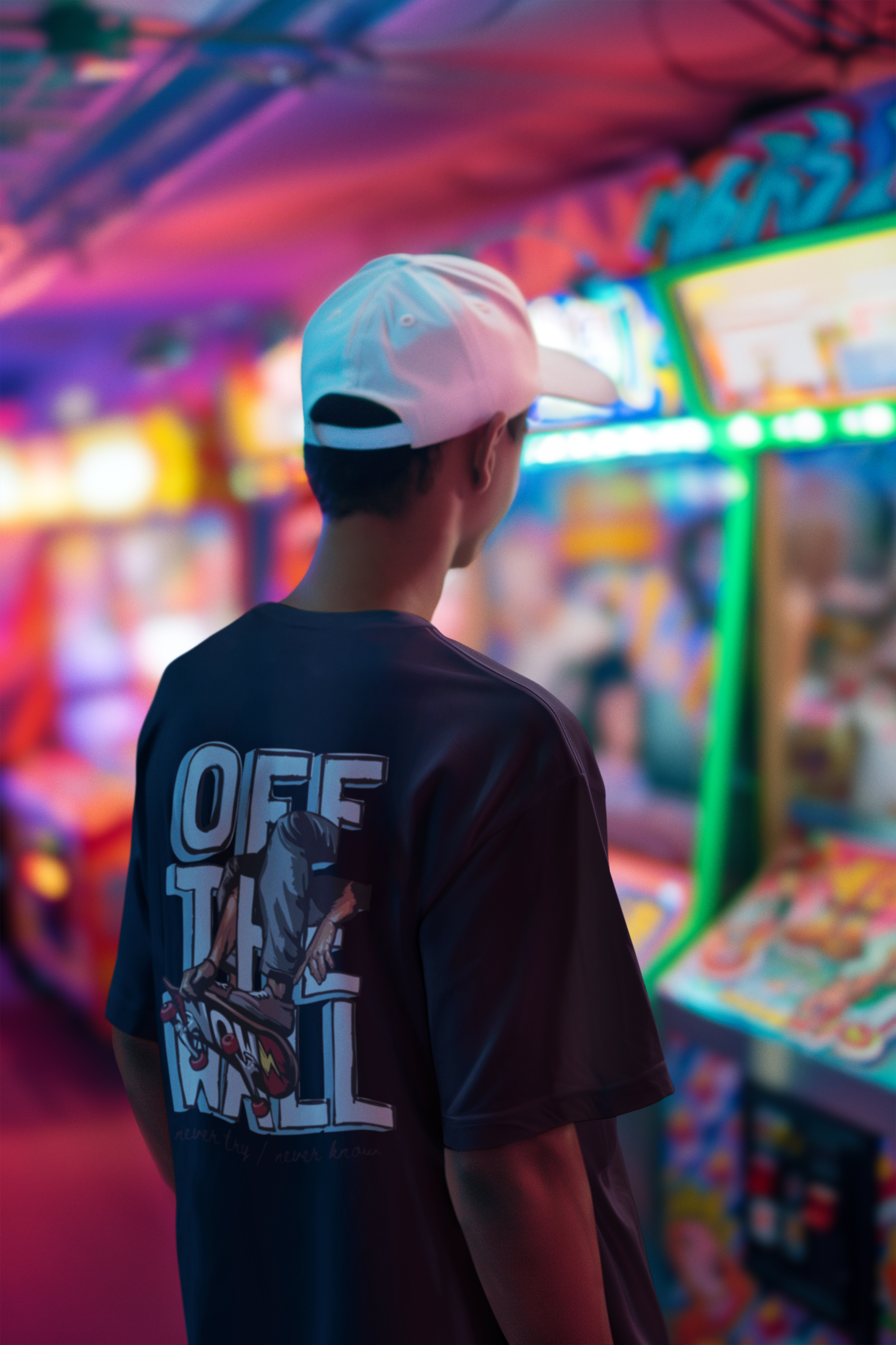 Original Black Oversized Street Hill Printed T-shirt (Unisex)