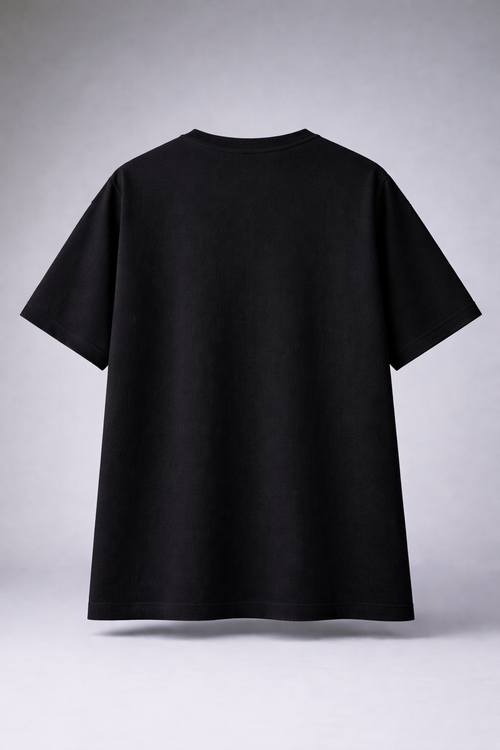 Original Black Oversized fun Printed T-shirt (Unisex)