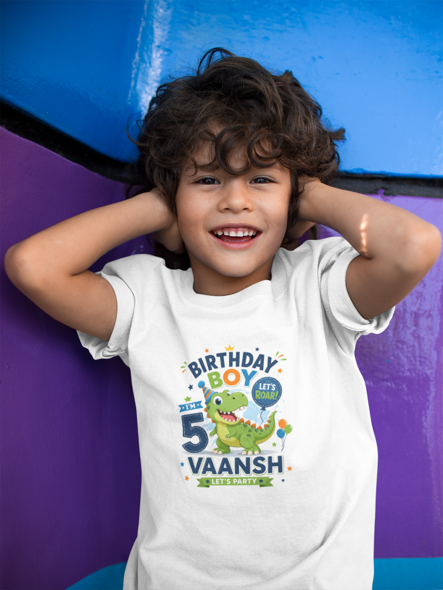 🦖 Personalized Dinosaur Birthday Boy T-Shirt