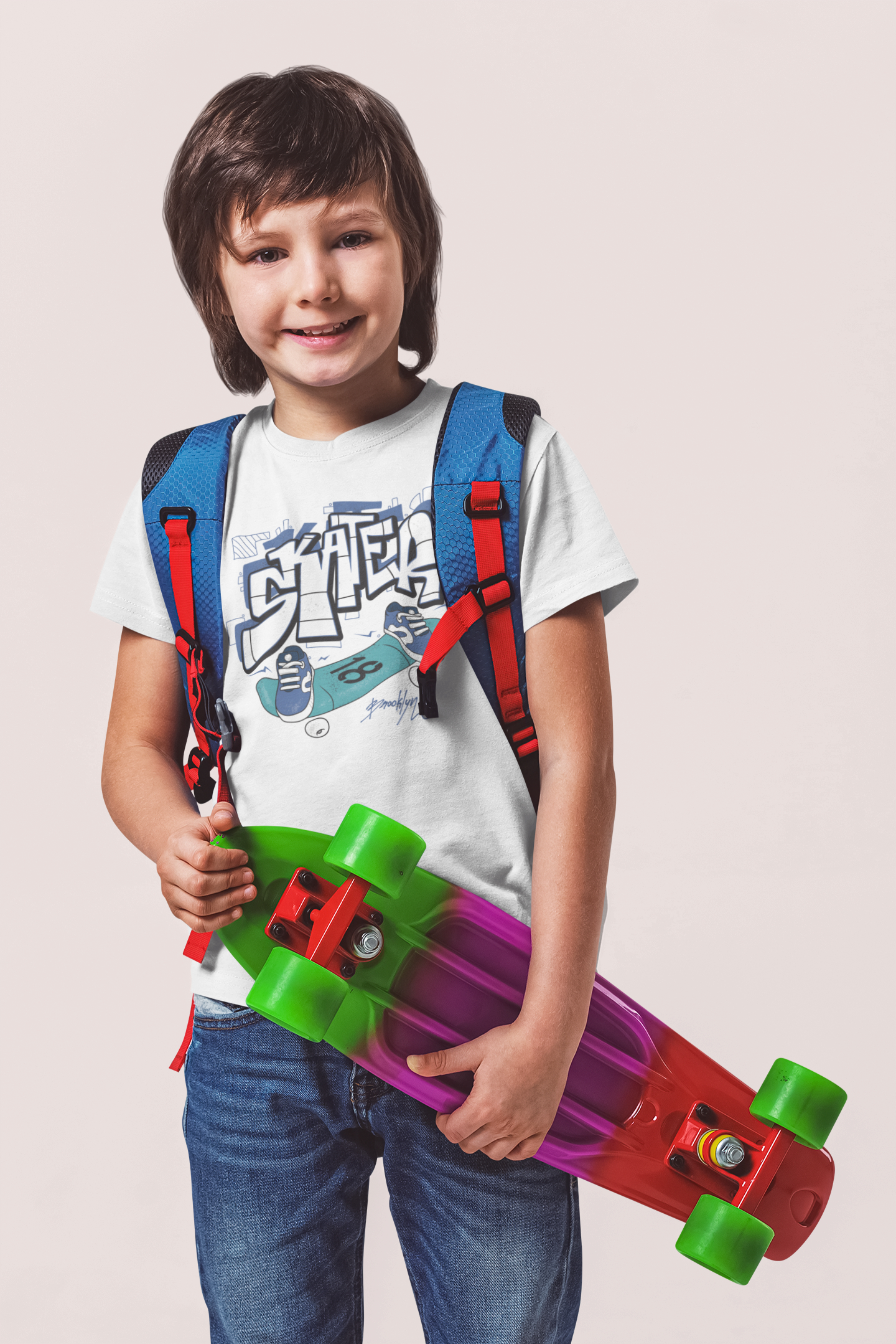 T-Shirt Half Sleeve White Tees Street style Printed