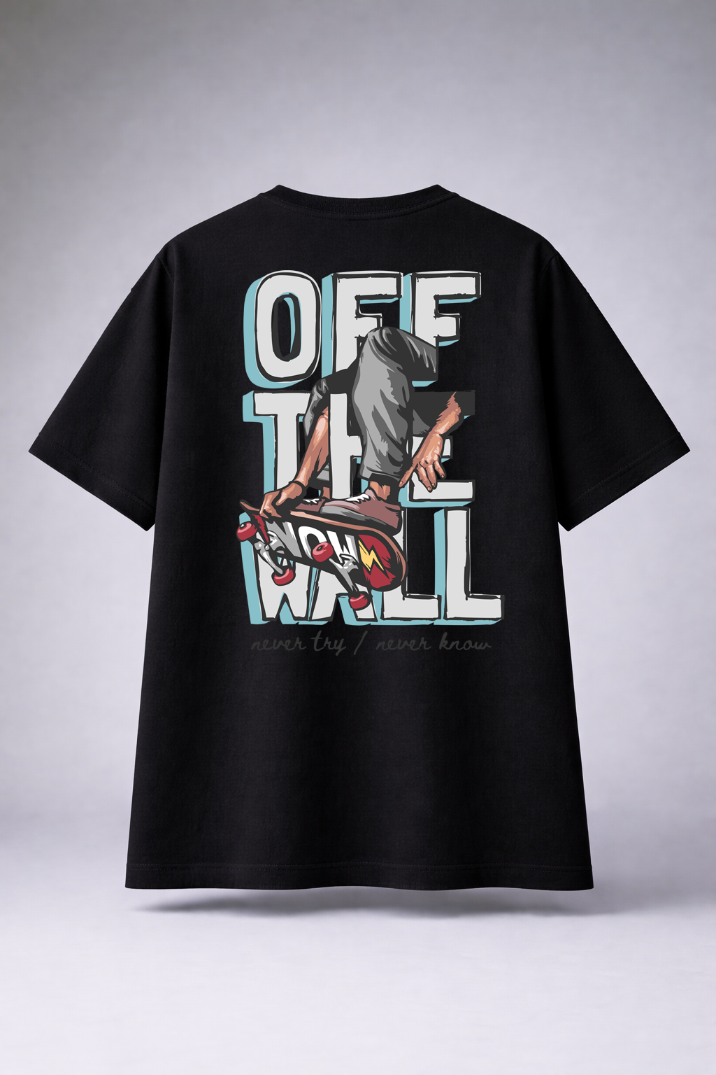Original Black Oversized Street Hill Printed T-shirt (Unisex)
